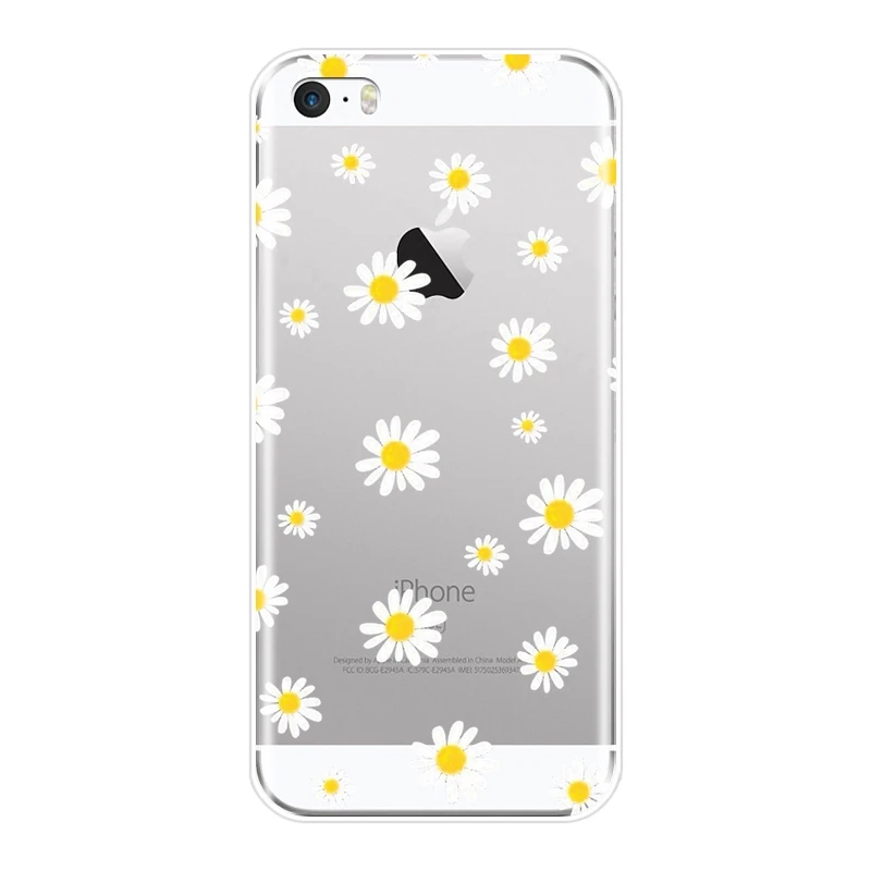 ТПУ цветок маргаритки белый цветочный эстетический красивый чехол для телефона