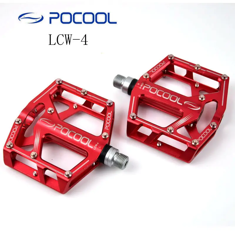 POCOOL LCW-4 педали из алюминиевого сплава для шоссейного горного велосипеда уплотнение педали двойной подшипник MTB велосипедные педали