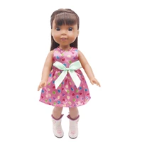 doll clothes coloured polka dot pink dress toy accessories fit 14 5 inch girl dolls x3