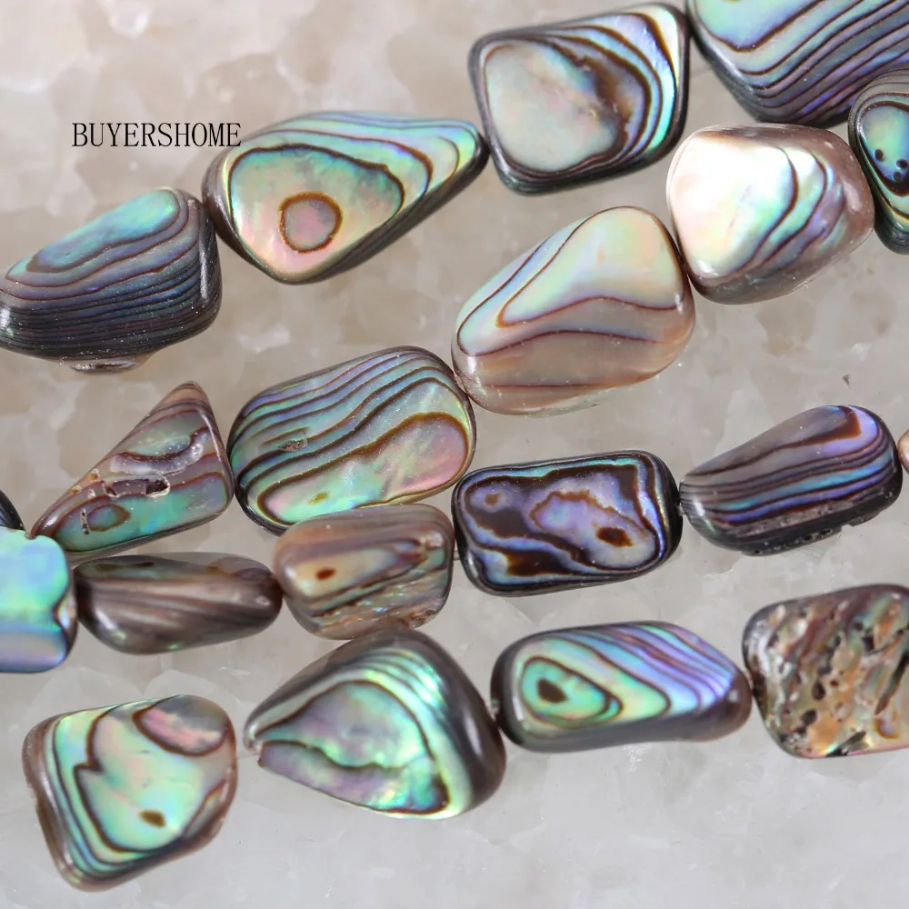 

Fahion Jewelry 6X10MM Natural Zealand Abalone Shell Loose Beads String 16" O046