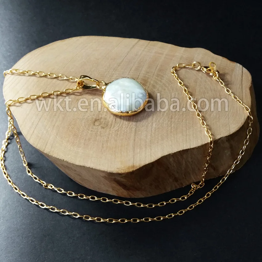 Очаровательное ожерелье из натурального пресноводного жемчуга Круглый