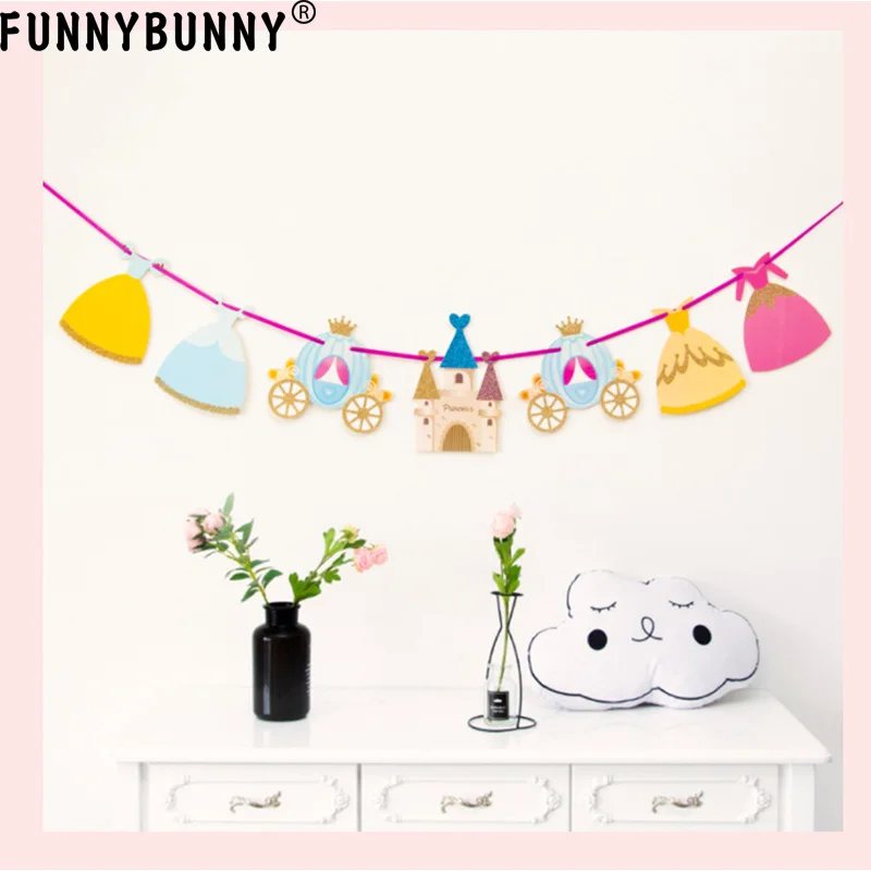 FUNNYBUNNY Flash позолоченная Принцесса замок бумага тянуть цветок ребенка день