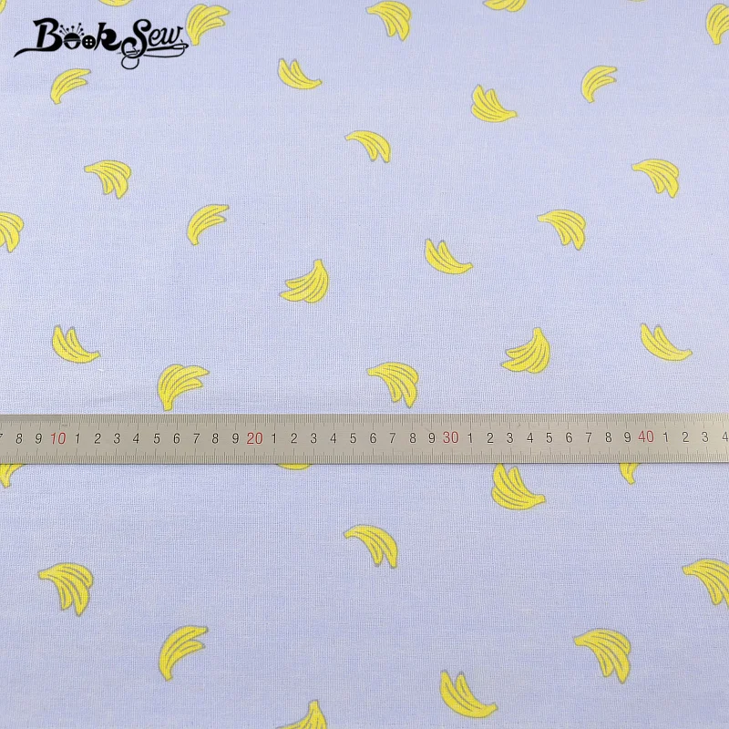 Booksew Banana Pattern Home Textile Cotton Linen Fabric Sewing Material Tissu Tablecloth Pillow Bag Curtain Cushion Zakka CM|cotton linen