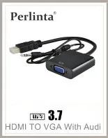 HDMI TO VGA Adapter, позолоченные высокого-Скорость 1080 P активным HDMI конвертер VGA адаптер мужчин и женщин для портативных ПК DVD HDTV