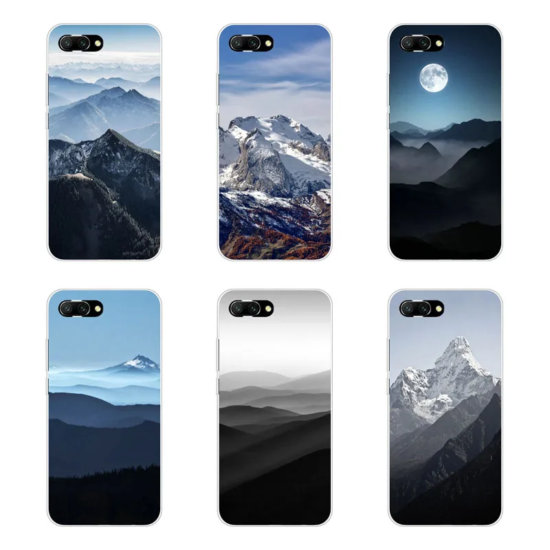 huawei honor 10 9 8 lite 7x 6c 7a pro Case mountain peak Soft TPU Back Cover for Phone protect Bags cases |