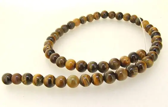 

Unique Pearls jewellery Store Round Yellow Tiger Crystal Stone Quartz 8mm 15' Full One Strand DIY Jewelry LC3-0224