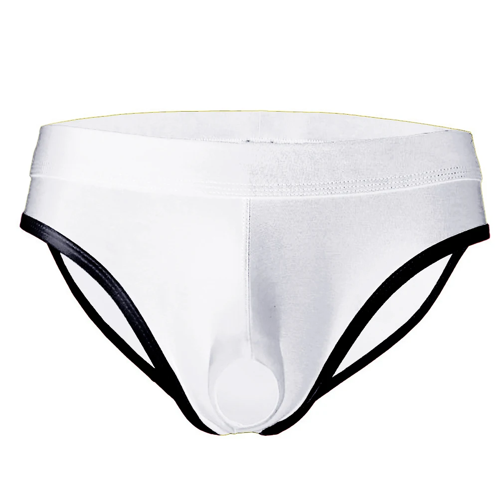 Сексуальные мужские открытые трусы-брифы со слоном в носу для пениса дышащее