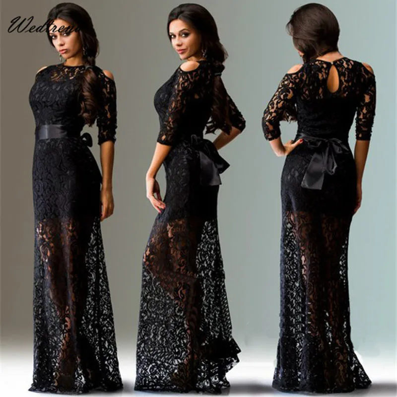 Wedtrend горячие продажа лонг сексуальная о образным вырезом three четверти длиной до