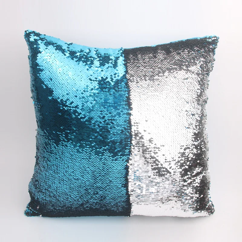 

aliexpress foreign trade explosion magic pillow set color Mermaid sequins double color car on the pillowcase