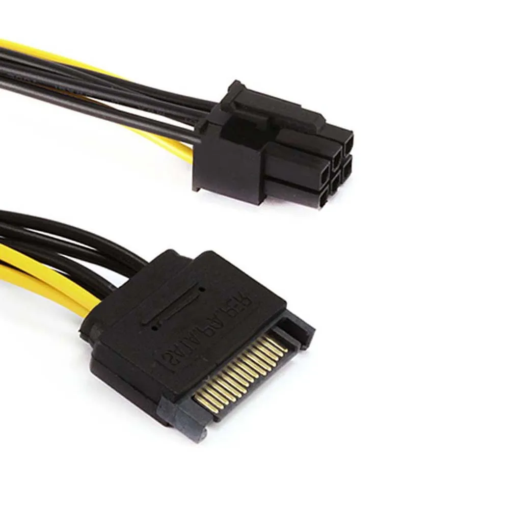 SATA кабель питания 15 Pin к 6 PCI EXPRESS PCI-E Sata Графический конвертер адаптер видеокарта