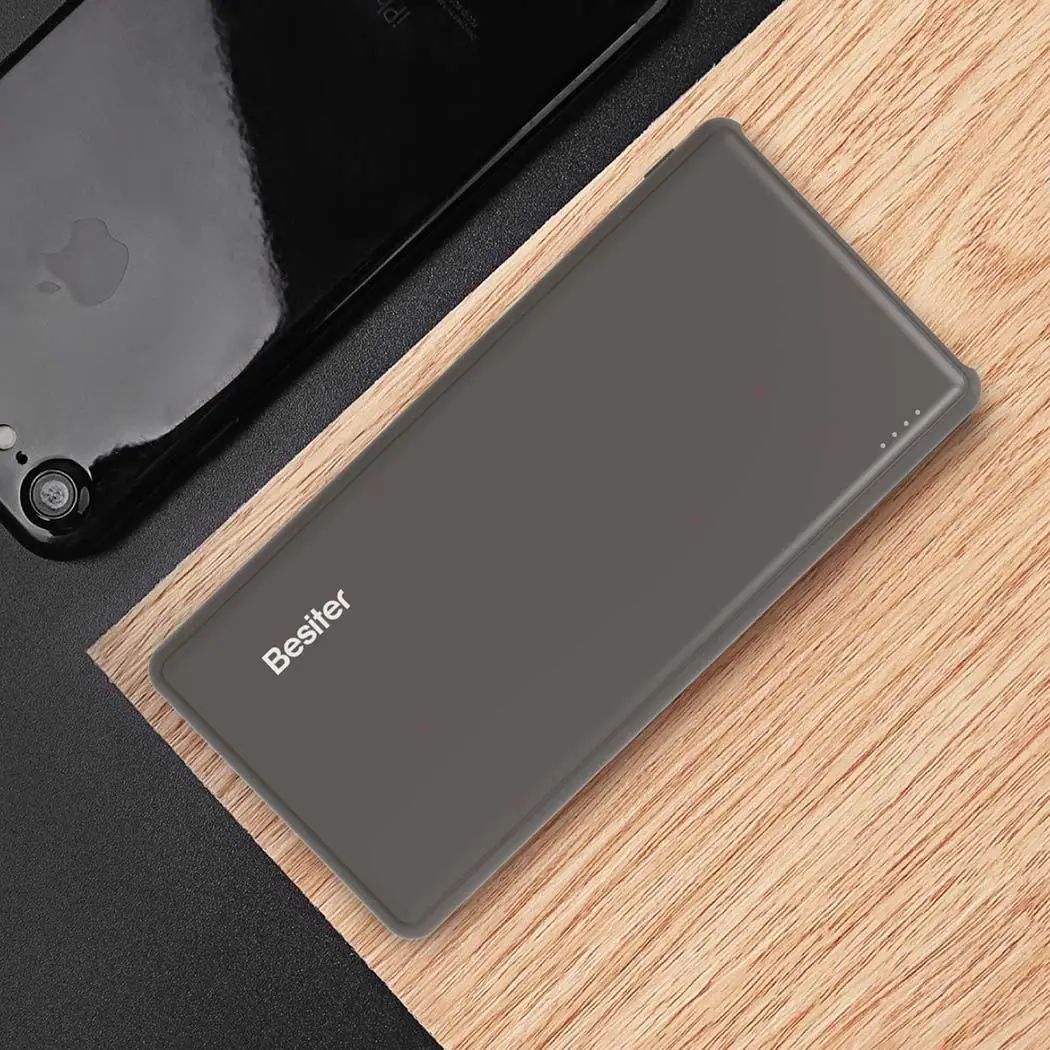 Прочный портативный большой емкости двойной USB мощность 5 В/1A В/2.4A банк 10000 мАч