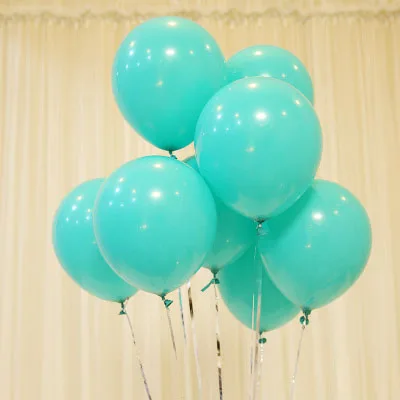 tiffany blue 30 шт., 2,2 г, 10 дюймов, мятные, зеленые, белые латексные шары для малышей, дня рождения, свадьбы, вечеринки, декоративные воздушные гелиевые шары, детские подарки, вечерние принадлежности - Цвет: tiffany blue