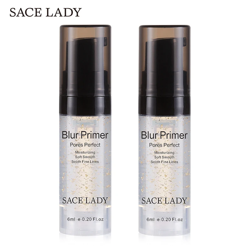 02 Blur Primer x2 Sace Lady Pore Невидимый размытый праймер основа лица 24 k Золотая основа под макияж контроль масла Профессиональный матовый макияж поры косметика - Цвет: 02 Blur Primer x2