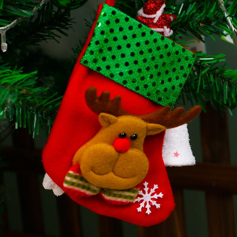 Рождественские чулки Navidad Santa Sack подарочные сумки рождественские украшения для