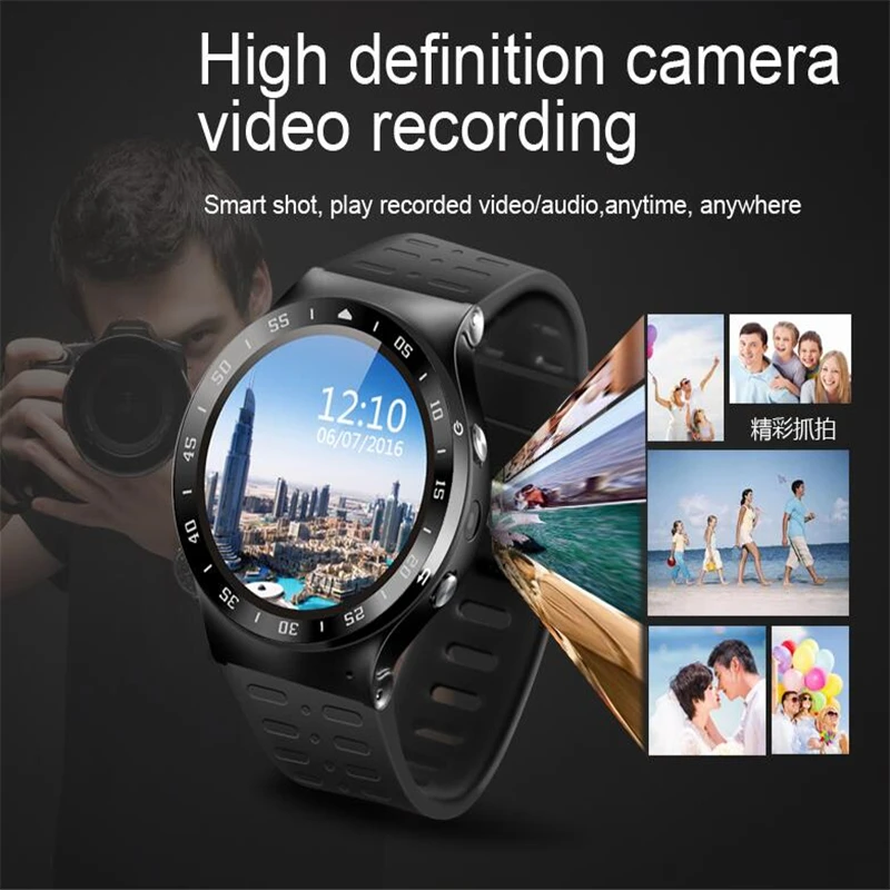 (В наличии) ZGPAX s99a 3G Смарт-часы Android 5.1 2.0mp Cam GPS Wi-Fi шагомер сердечного ритма SmartWatch PK