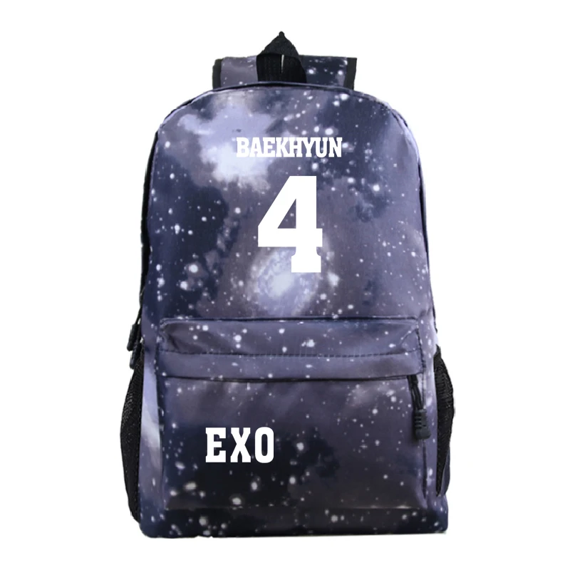 Kpop EXO модные классные школьные сумки для учеников рюкзак Galaxy Детский
