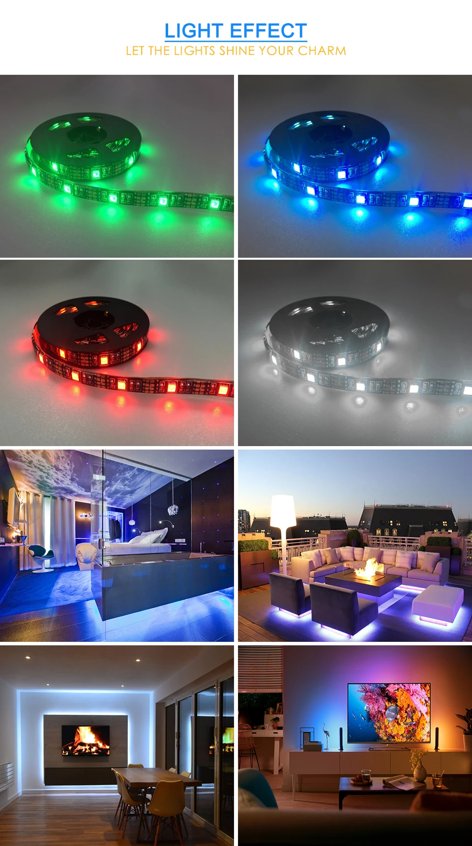 DC 5 В гибкий светодиодный RGB светильник лента 0,5 м 2 м USB волшебный светильник лента HDTV экран фоновая вспышка лампа RF контроллер SMD5050