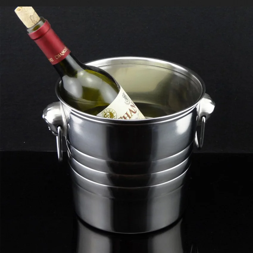 Small size thick stainless steel Ice bucket/KTV Club champagne ice bucket/wine bucket |