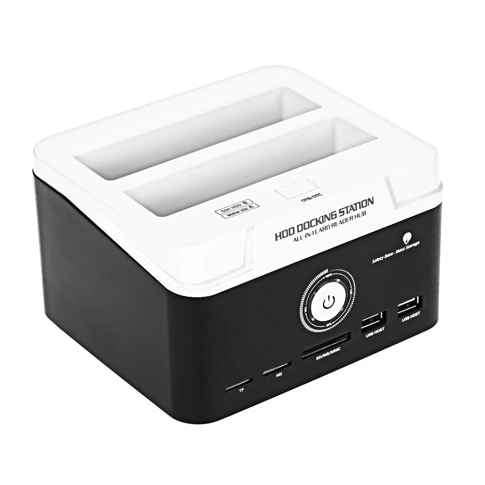 USB 3.0 на SATA Dual Bay внешний жесткий диск Док станция для 2.5 дюймов/3.5 дюймов HDD SSD с