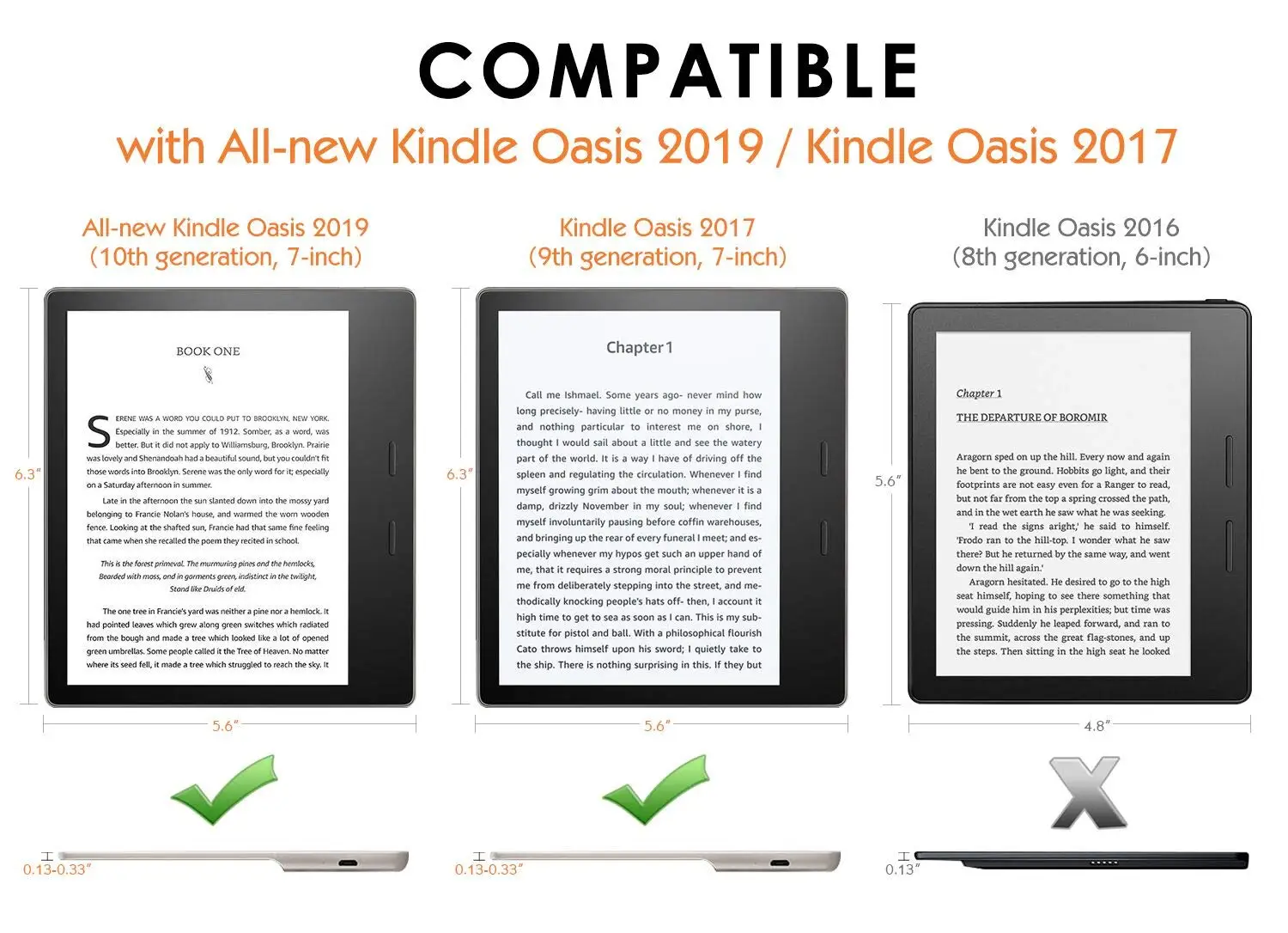 Чехол BOZHUORUI оригами для нового Kindle Oasis(9-10 поколение, выпуск-)-тонкий Чехол-подставка с функцией автоматического пробуждения и сна