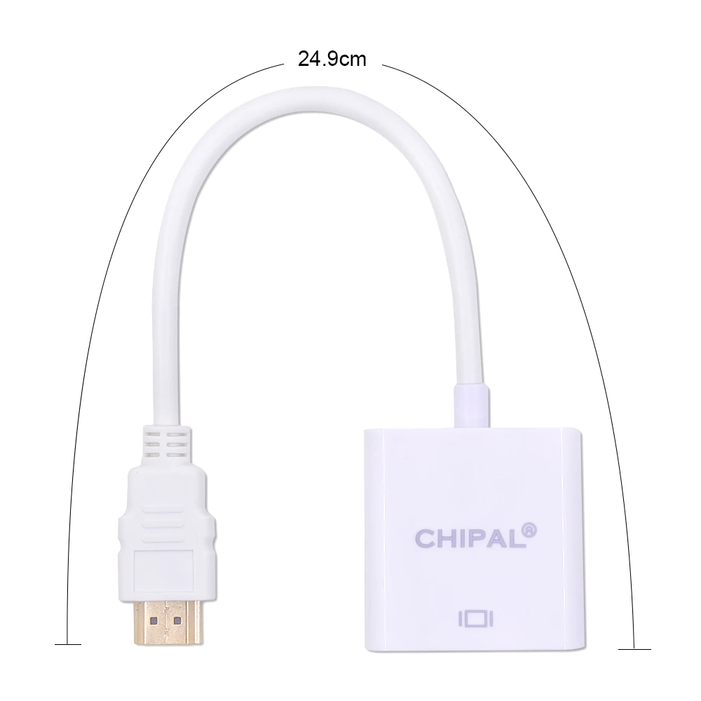 CHIPAL 50 шт. 1080P HDMI2VGA адаптер кабель для HDMI в VGA конвертер настольного ноутбука все