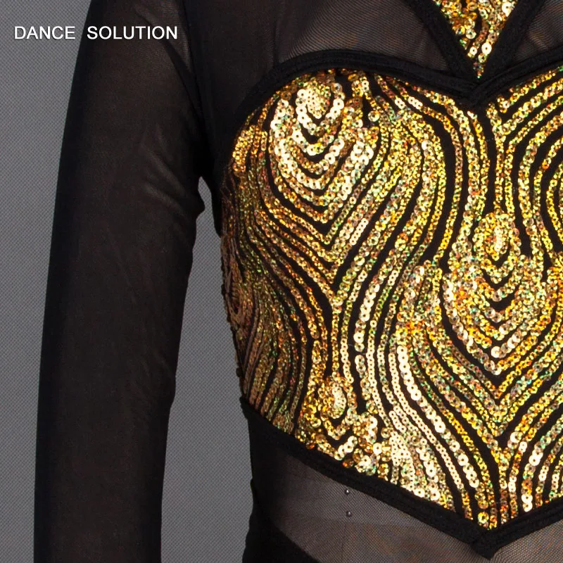 Современные джазовые костюмы для уличных танцев в стиле ретро черное платье с