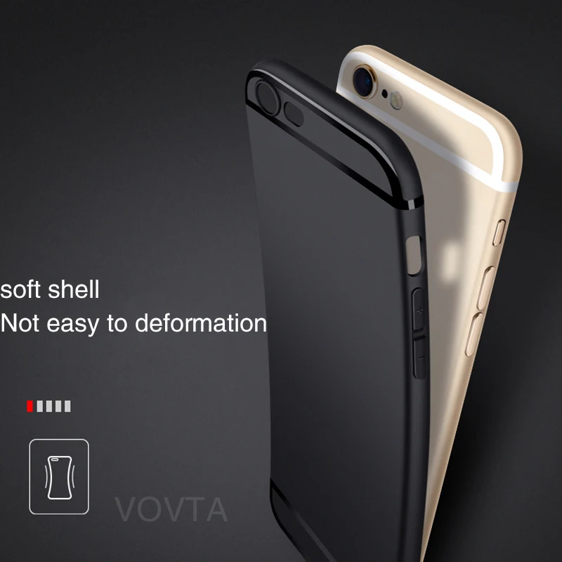 VOVTA Ультратонкий чехол для телефона для iPhone 6, 6 s, чехлы 6, 6s Plus, роскошный пластиковый чехол из ТПУ для iphone 7, 8, чехол, 7, 8 Plus, SE, 5, чехлы для 5S