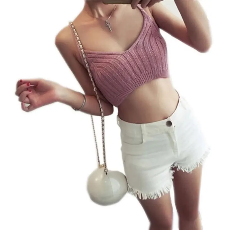 Топ женский вязаный укороченный на осень/зиму/лето 2017 | Женская одежда