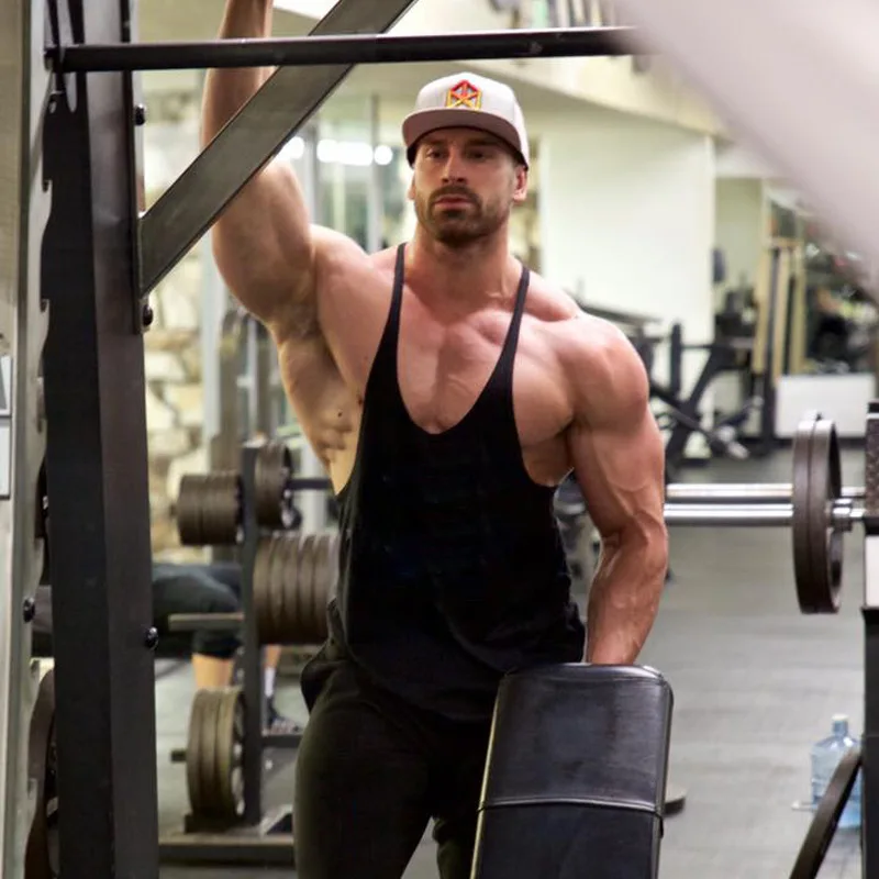 Мужская майка для бодибилдинга мужская тренировок повседневная рубашка фитнеса