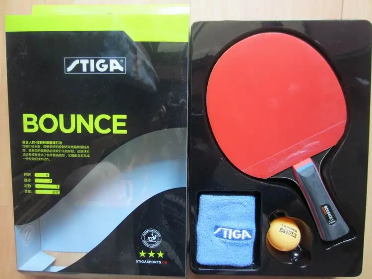 Оригинальная Stiga bounce 3 звезды ракетка для настольного тенниса костюм для начинающих хорошее управление ракетка Спортивная stiga ракетка профессиональная ракетка