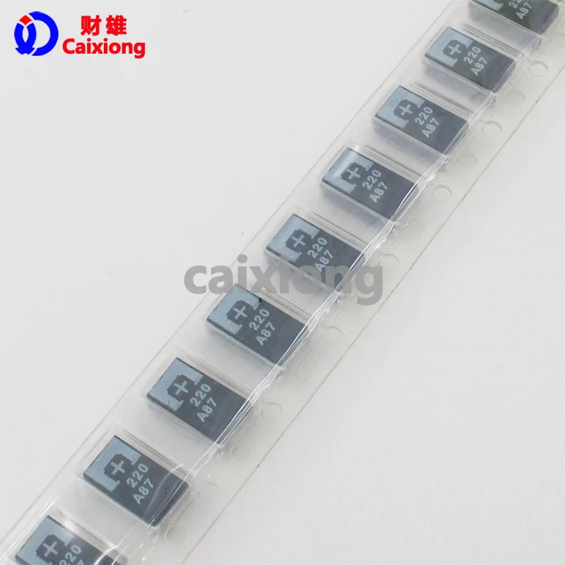 10 шт. SMD полимерно танталовый конденсатор в 220 УФ типа: D 7343 10TPE220ML low ESR