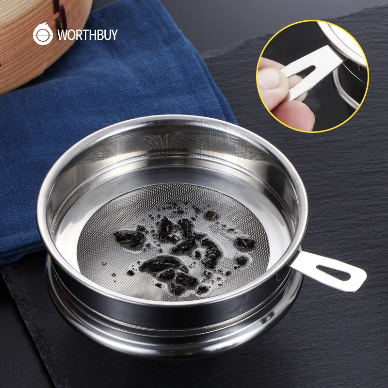 WORTHBUY многофункциональная кружка сито с крышкой из нержавеющей стали дуршлаг Kichen