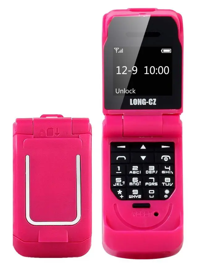 rose LONG-CZ J9, флип-карта, телефон, волшебный голос, Bluetooth, набор, мобильный телефон, fm-радио, мини-Сотовый Bluetooth, наушники, длительное время ожидания, J9 телефон - Цвет: rose