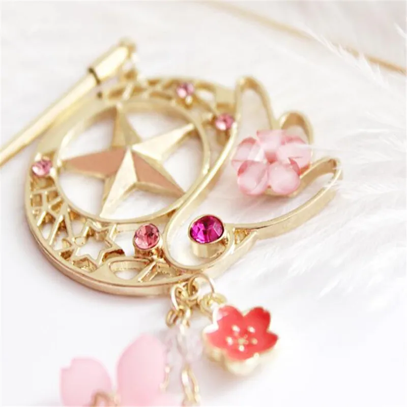 Сейлор Мун card captor cardcaptor sakura заколка для волос аксессуары Аниме звезда птицы