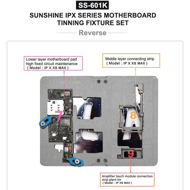 SUNSHINE g lon SS 601K для iPhone X/XS/XSMAX ремонта материнской платы ремонтная арматура комплект