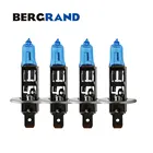 4 шт. H1 P14.5s 12 В 55 Вт 4300K супер яркие белые Галогенные Противотуманные фары для автомобиля, кварцевое стекло, автомобильный синий стеклянный шар