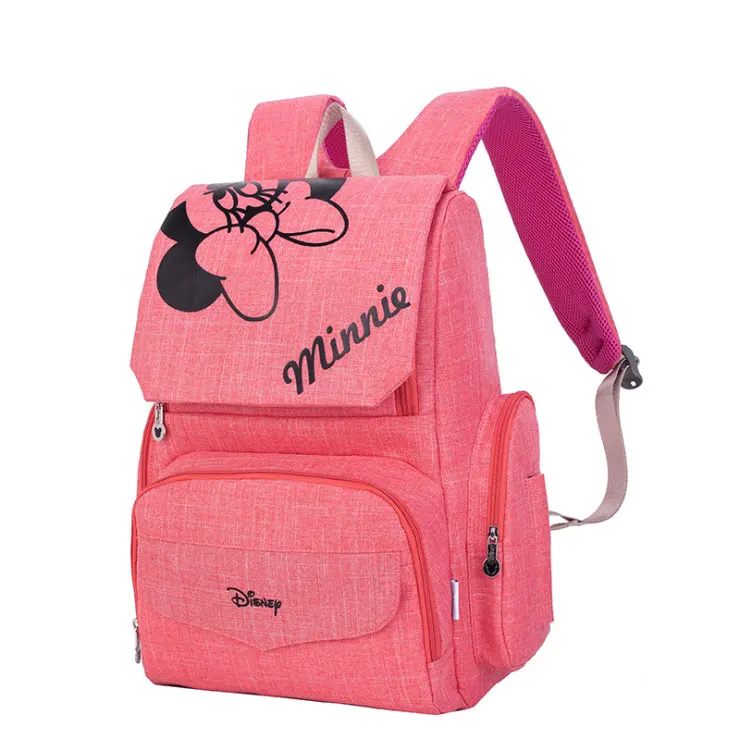 pink Сумка для детских подгузников с Микки Маусом, сумка для подгузников для беременных, рюкзак, большая сумка для детских колясок для мам, рюкзак для путешествий, дизайнерский - Цвет: pink