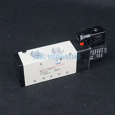 

4V410-15 5 Port 2 Position Single Solenoid Pneumatic Air Valve 1/2" BSPT AC110V