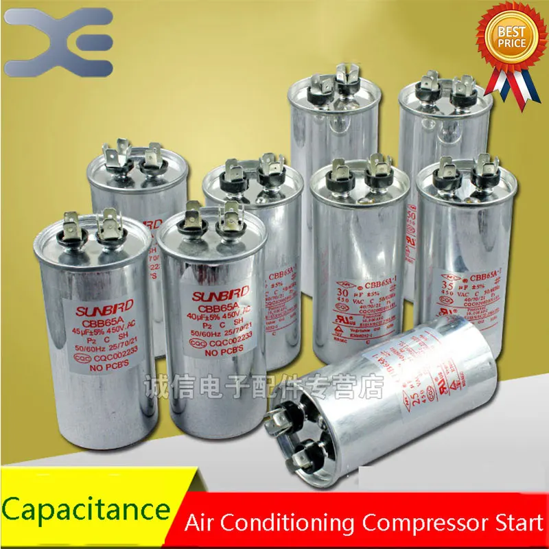 20/25/30/35/40/45/50/60/75UF Air Conditioning Start Capacitor 30UF Parts | Бытовая техника