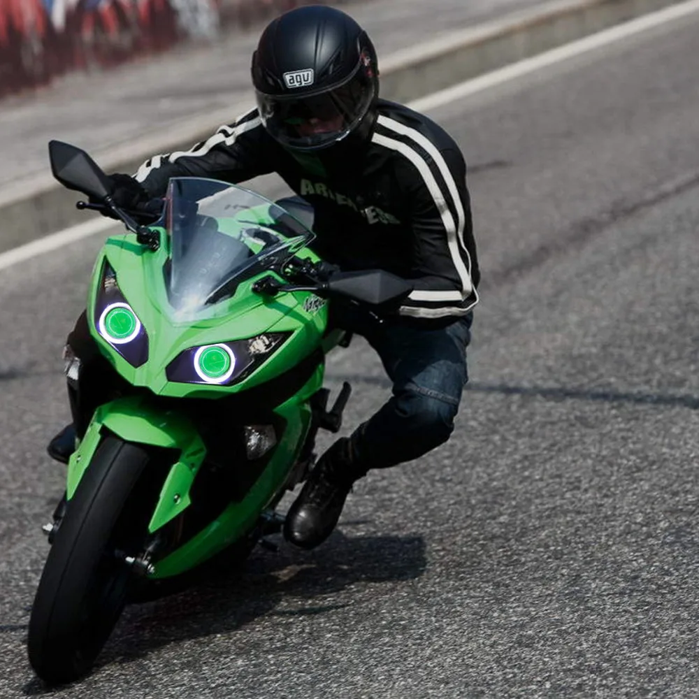 Kt мотоциклов полностью фара для Kawasaki ниндзя 300 13 - 15 2013 2014 2015 зеленый демон глаза