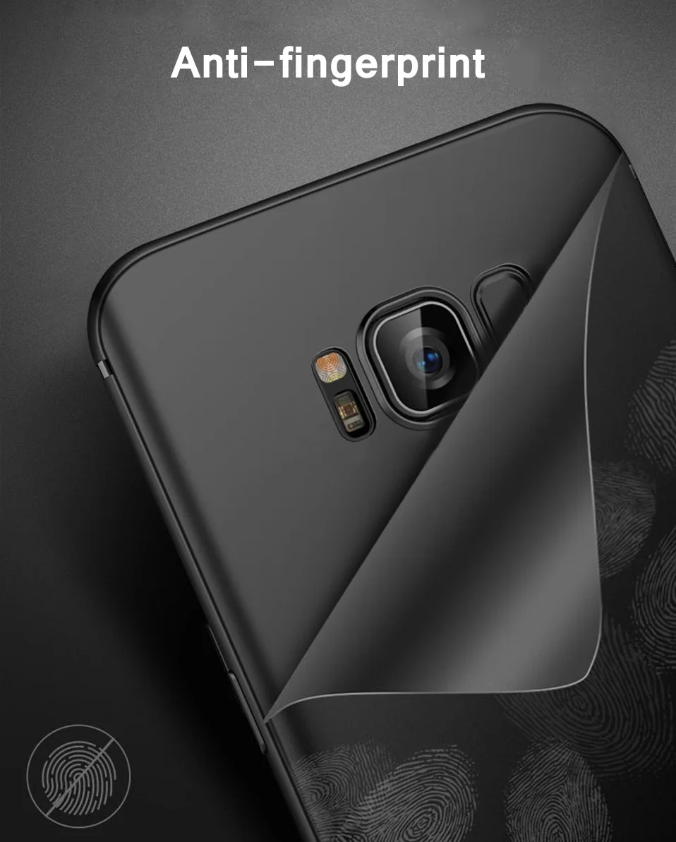 Тонкий силиконовый чехол для телефона samsung S6 S7 край S8 S9 плюс мягкий матовый TPU A5 A6 A7