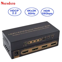 hdr hdmi 4k splitter 2x2 4kx2k 60hz 2 in 2 out hdmi switch converter with audio edid scaler down for dolby monitor ps4 xbox