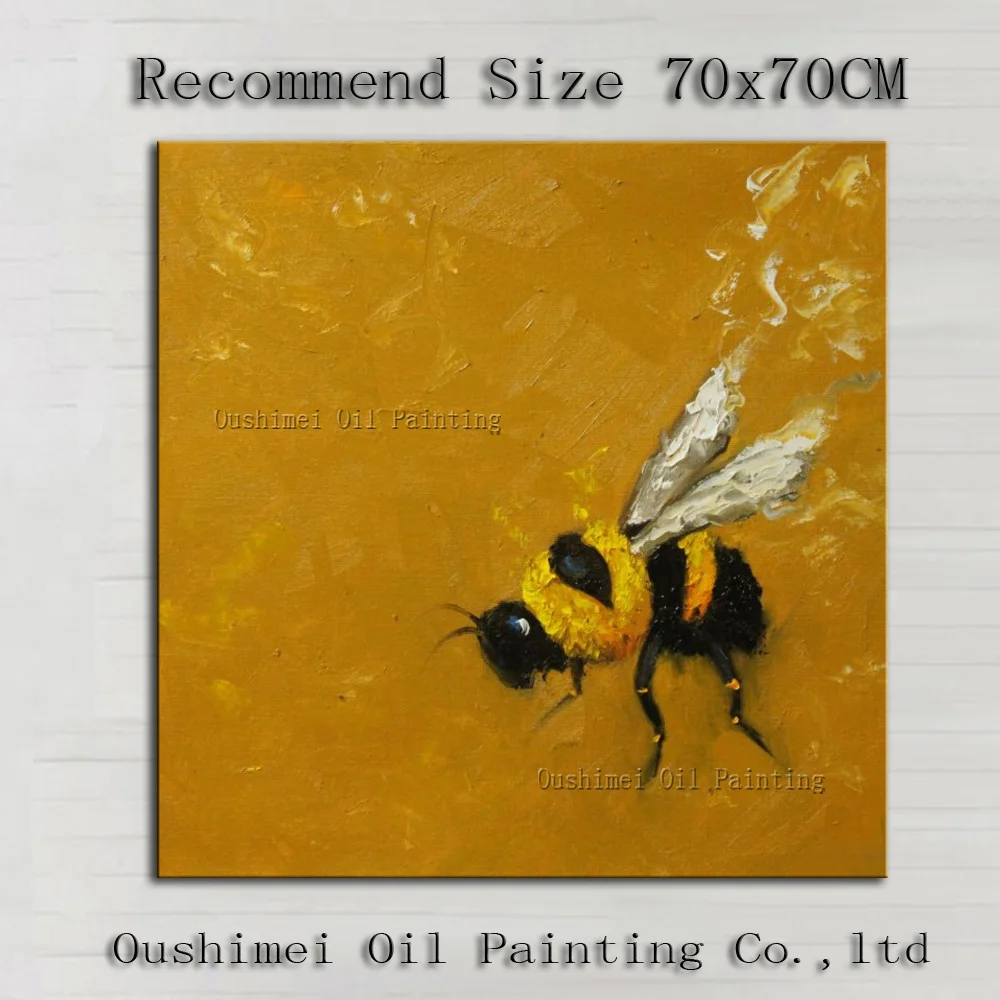Профессиональная Художественная Современная Абстрактная живопись маслом пчелы