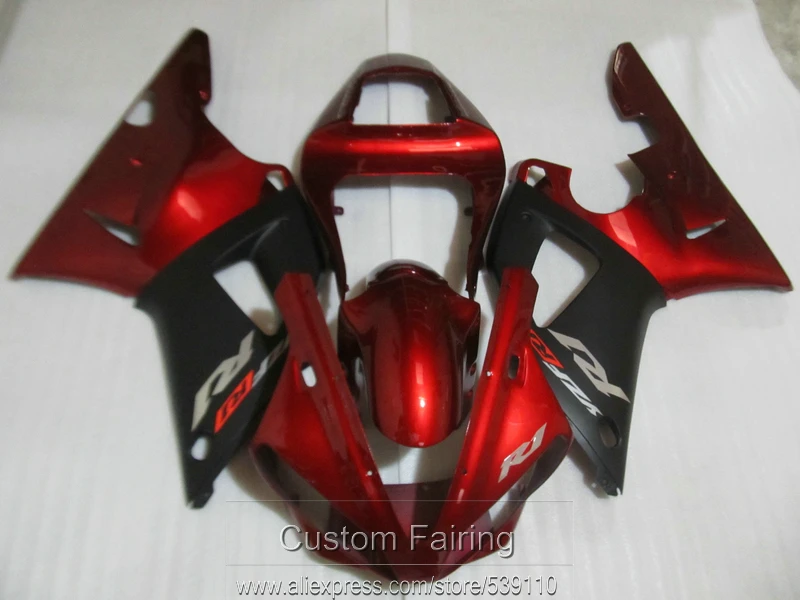 

Fairing kit for Yamaha R1 00 01 wine red black fairings set YZF R1 00 01TS04