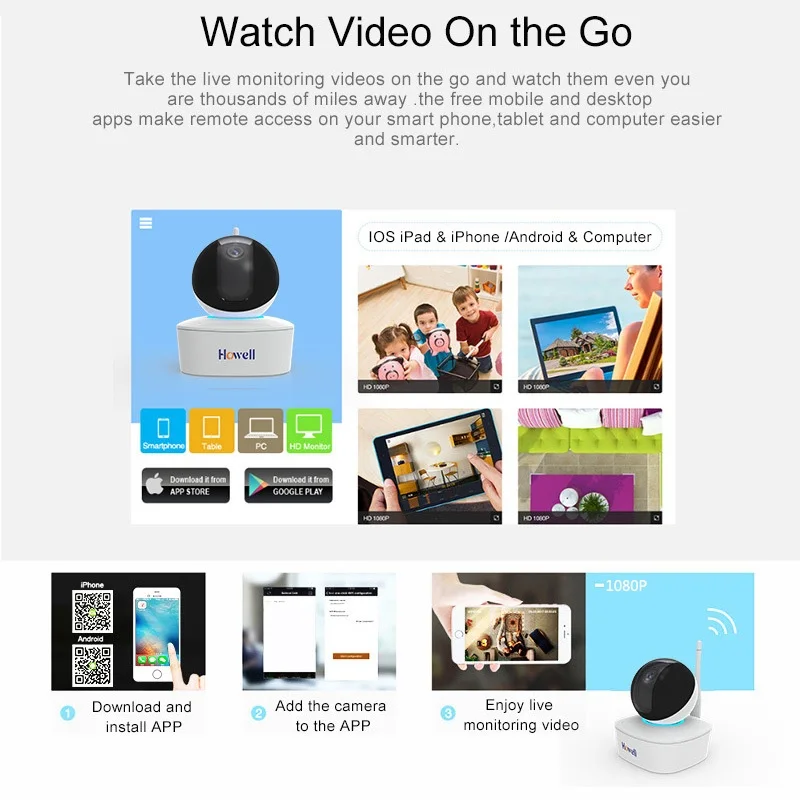 Lintratek Товары теле- и видеонаблюдения Камера Wi-Fi 1080 P мини ip-видеонаблюдения
