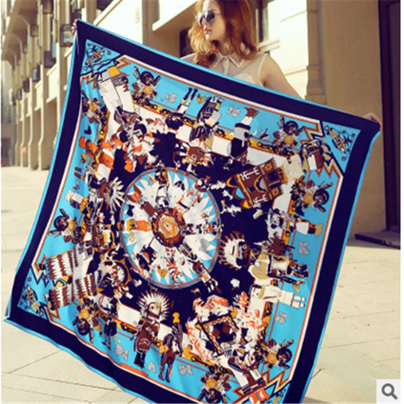 100% шелковый шарф большой высококачественный Женский 130 см * Шелковый саржевый