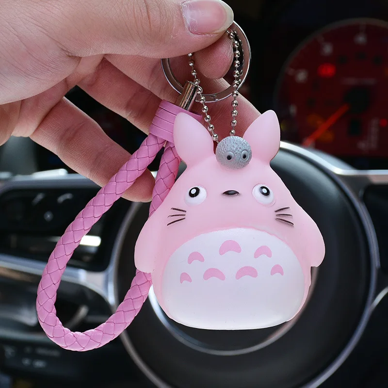 Мультфильм Япония Аниме Мех Кролика Pom Totoro Брелок меховой шарик помпоны брелок автомобильный кошелек сумка подвеска брелок подарок брелок