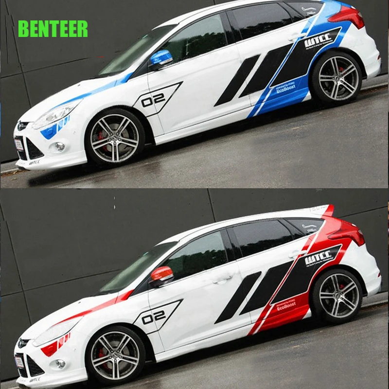 1 лот Автомобильная боковая наклейка для ford focus Mustang