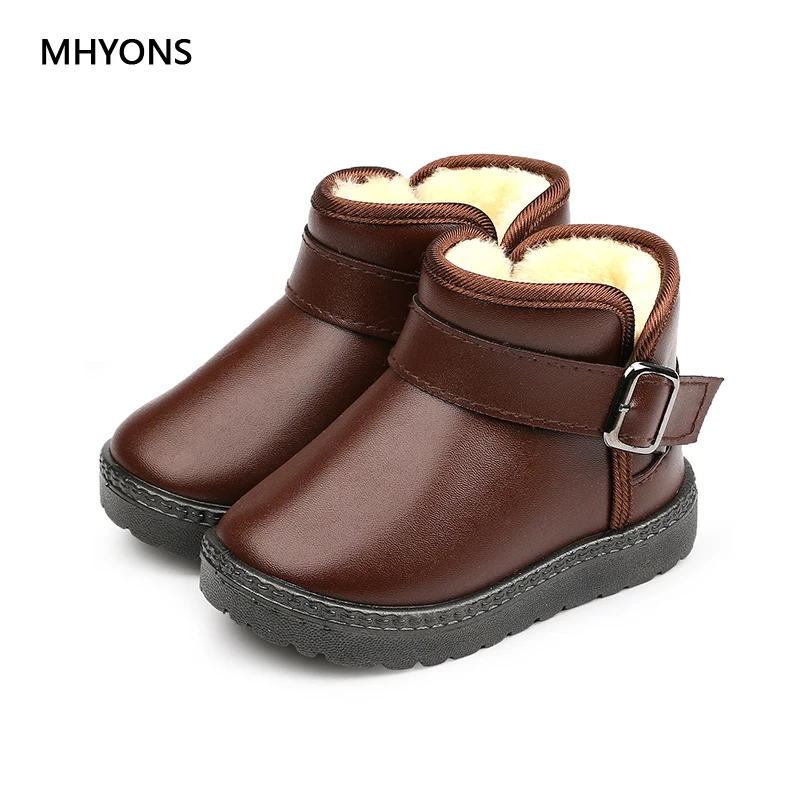 Новинка 2018 зимние детские ботинки MHYONS детская резиновая обувь теплые плюшевые