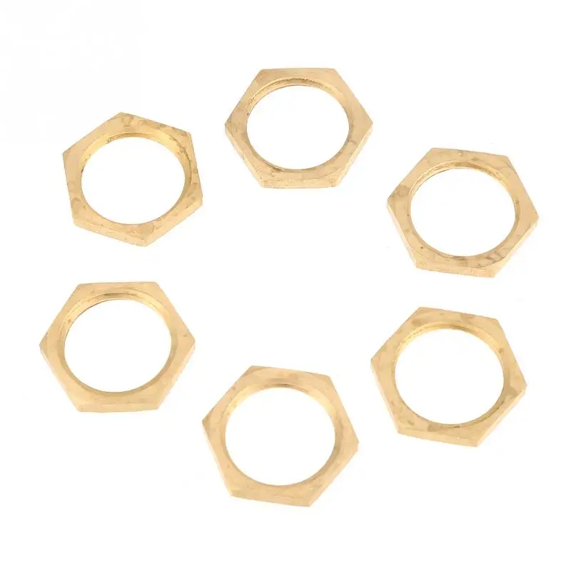 40 шт./лот латунные гайки с шестигранным замком G1/8 G1/4 G3/8 G1/2 G3/4 G1 фитинги для труб